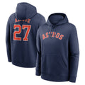 Cooneas H.Astros #27 Jose Altuve Player Navy Club Fleece Pullover Hoodie Stitched Jerseys