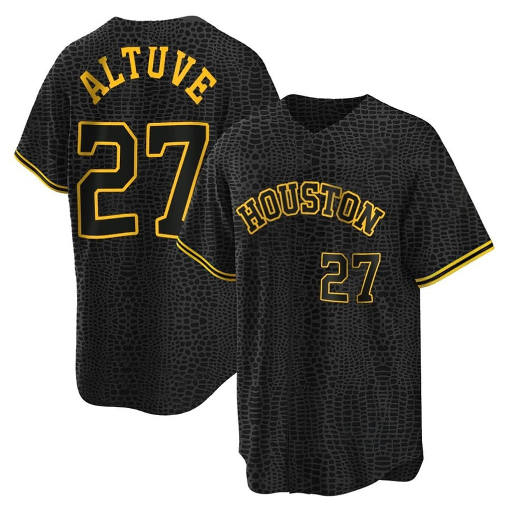 Cooneas H.Astros #27 Jose Altuve Player Snake Skin City Home Game Stitched Jerseys