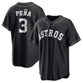 Cooneas H.Astros #3 Jeremy Pe?a Player Black Home Game Stitched Jerseys