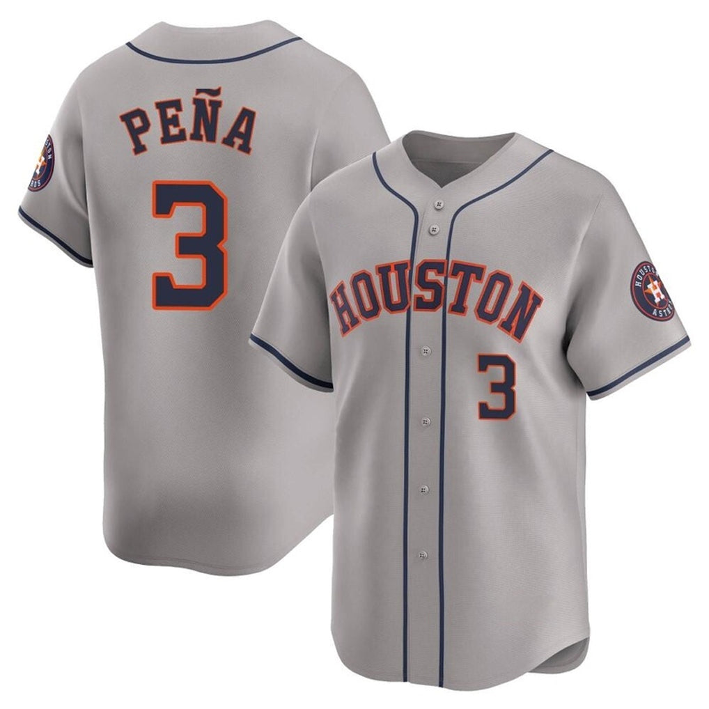Cooneas H.Astros #3 Jeremy Pe?a Player Gray Home Limited Stitched Jerseys