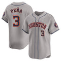 Cooneas H.Astros #3 Jeremy Pe?a Player Gray Home Limited Stitched Jerseys