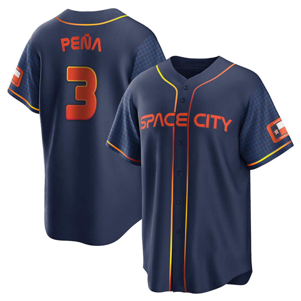 Cooneas H.Astros #3 Jeremy Pe?a Player Navy City Connect Home Game Stitched Jerseys