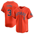 Cooneas H.Astros #3 Jeremy Pe?a Player Orange Home Limited Stitched Jerseys
