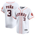 Cooneas H.Astros #3 Jeremy Pe?a Player White Home Limited Stitched Jerseys