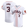 Cooneas H.Astros #3 Jeremy Pe?a Player White Limited Elite Home Stitched Jerseys