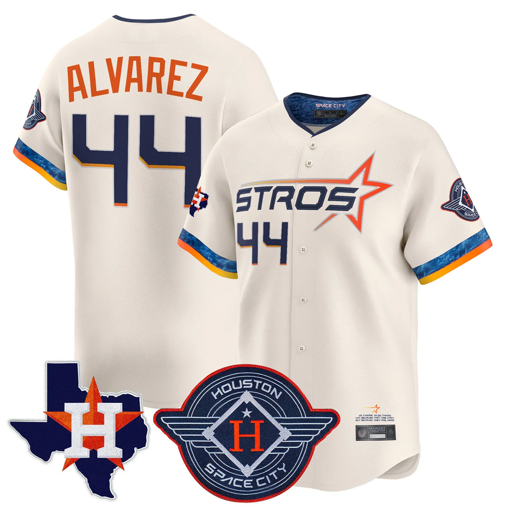 Cooneas H.Astros #44 Yordan Alvarez Player Cream City Connect Texas Patch Vapor Premier Limited Home Stitched Jerseys
