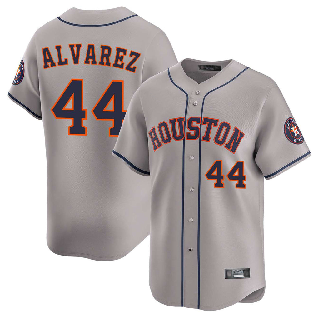 Cooneas H.Astros #44 Yordan Alvarez Player Gray Home Limited Stitched Jerseys