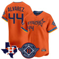 Cooneas H.Astros #44 Yordan Alvarez Player Orange City Connect Texas Patch Vapor Premier Limited Home Stitched Jerseys