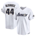 Cooneas H.Astros #44 Yordan Alvarez Player White Throwback Cooperstown Collection Limited Stitched Jerseys