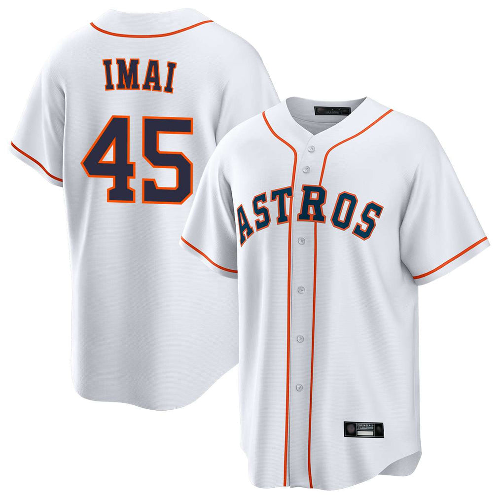 Cooneas H.Astros #45 Tatsuya Imai Player White Home Game Stitched Jerseys