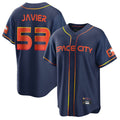 Cooneas H.Astros #53 Cristian Javier Player Navy City Connect Home Game Stitched Jerseys