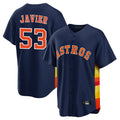 Cooneas H.Astros #53 Cristian Javier Player Navy Home Game Stitched Jerseys