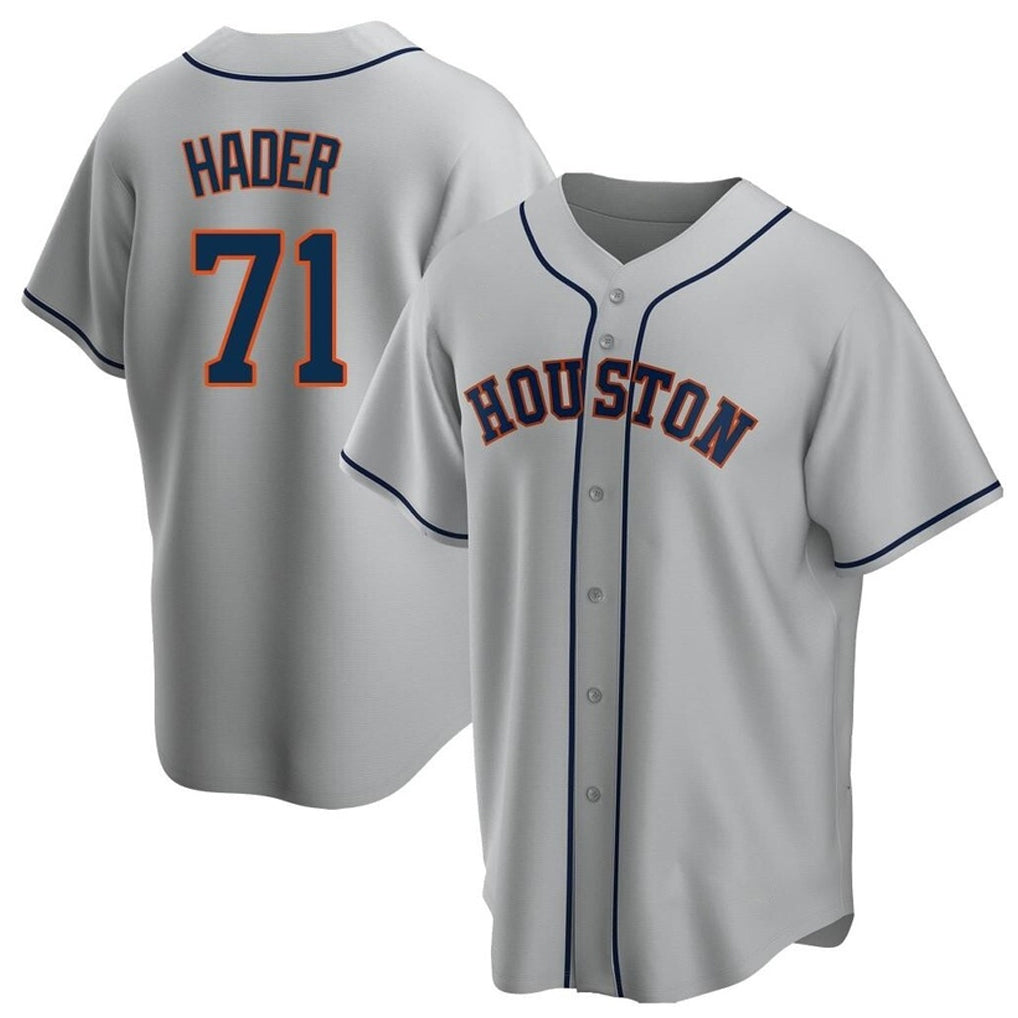 Cooneas H.Astros #71 Josh Hader Player Gray Home Game Stitched Jerseys