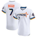 Cooneas H.Astros #7 Craig Biggio Player White City Connect Limited Elite Home Stitched Jerseys