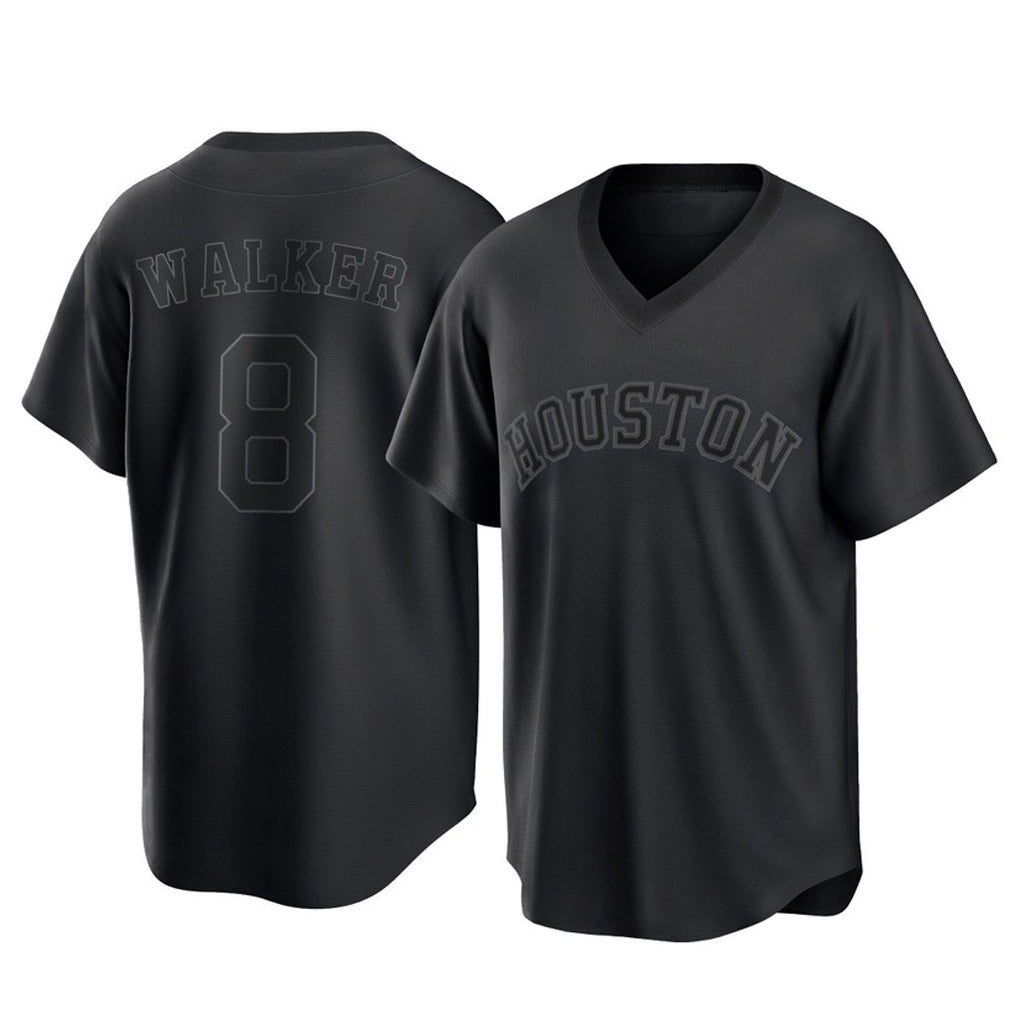 Cooneas H.Astros #8 Christian Walker Player Black Fashion T-shirt Home Game Stitched Jerseys