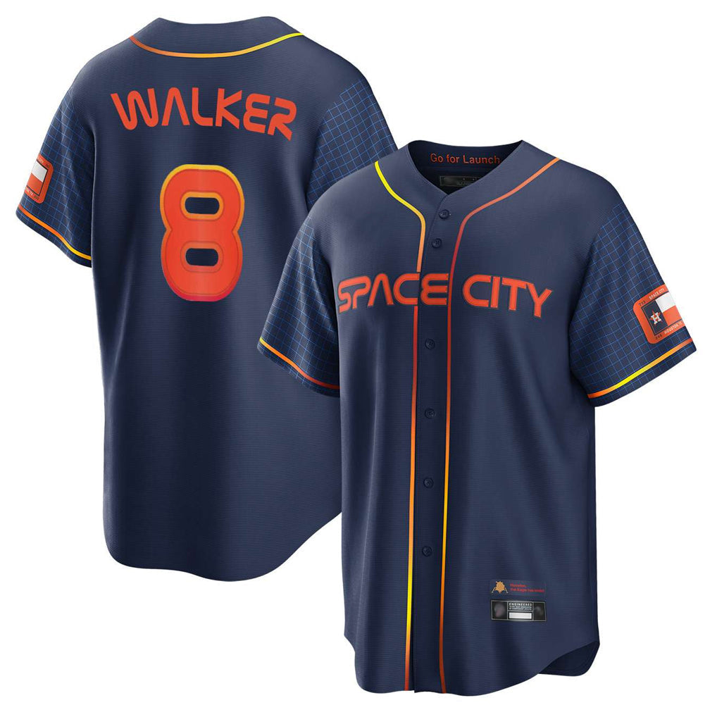 Cooneas H.Astros #8 Christian Walker Player Navy City Connect Home Game Stitched Jerseys