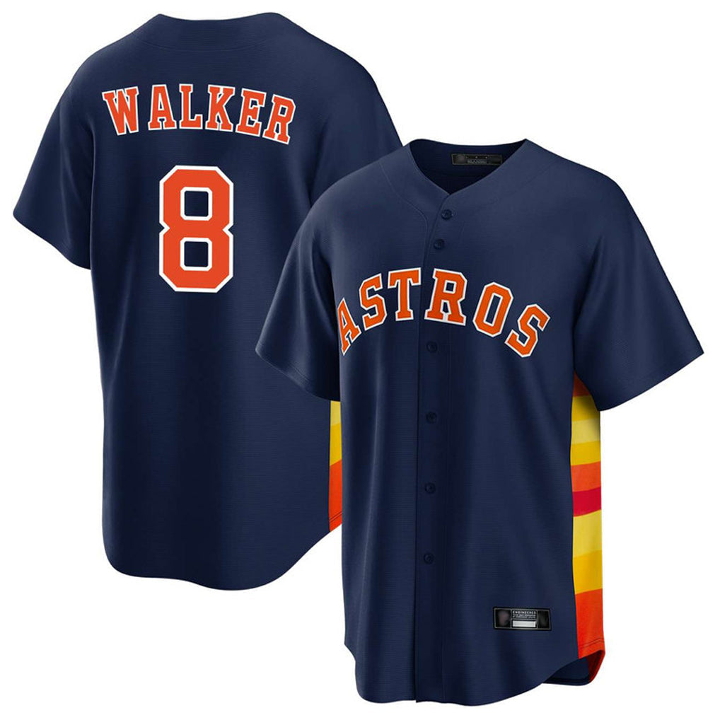 Cooneas H.Astros #8 Christian Walker Player Navy Home Game Stitched Jerseys