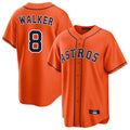 Cooneas H.Astros #8 Christian Walker Player Orange Home Game Stitched Jerseys