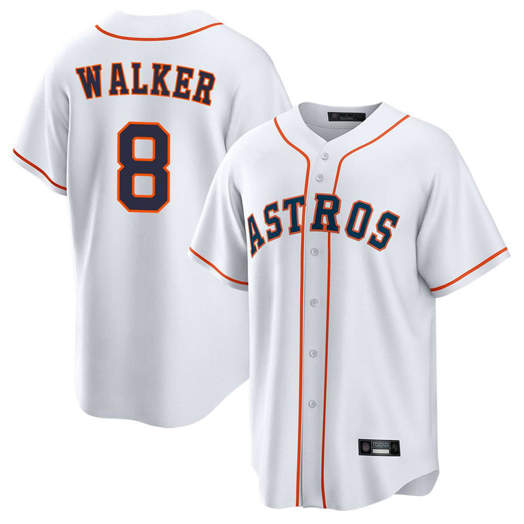 Cooneas H.Astros #8 Christian Walker Player White Home Game Stitched Jerseys