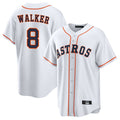 Cooneas H.Astros #8 Christian Walker Player White Home Game Stitched Jerseys