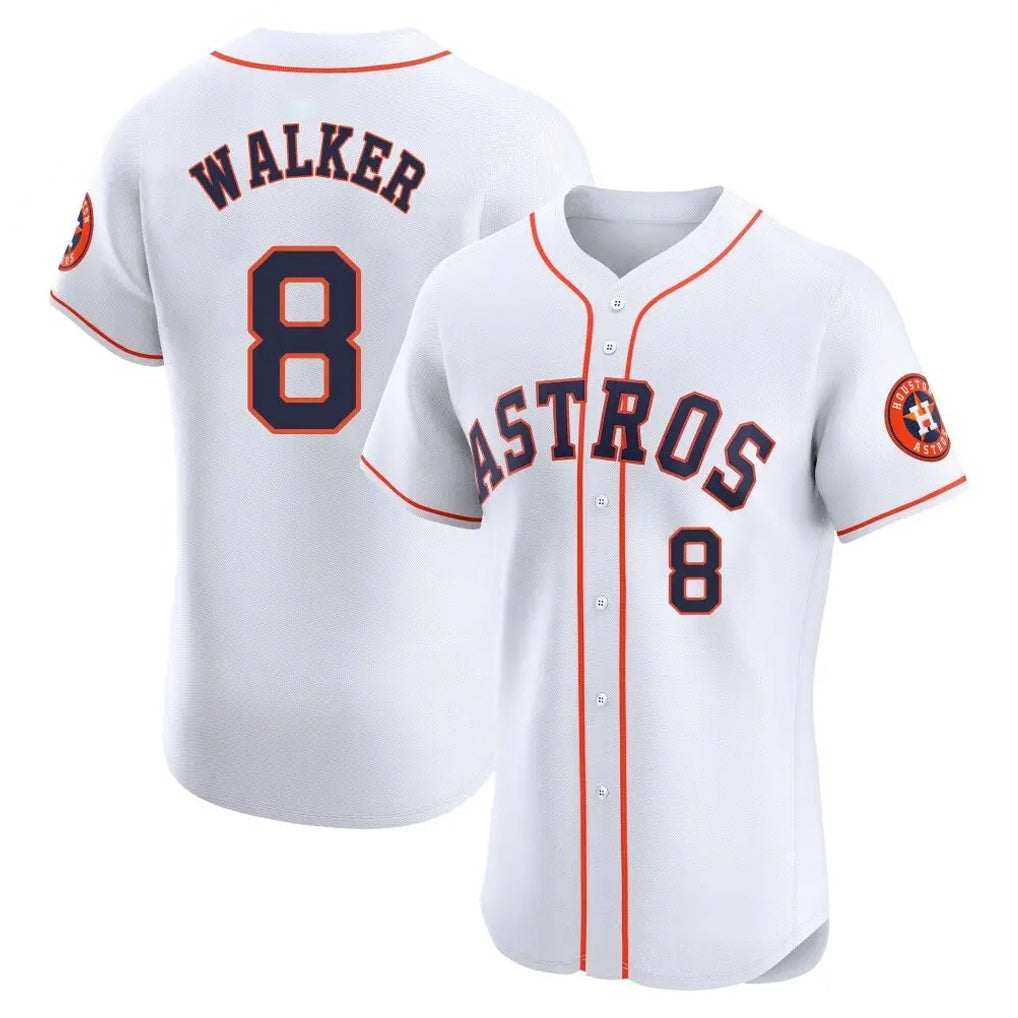 Cooneas H.Astros #8 Christian Walker Player White Limited Elite Home Stitched Jerseys