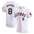 Cooneas H.Astros #8 Christian Walker Player White Limited Elite Home Stitched Jerseys
