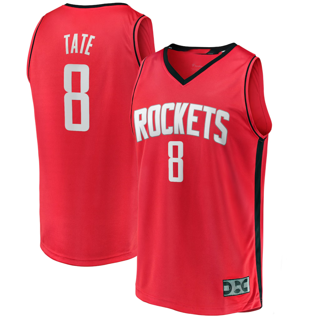 Cooneas H.Rockets #8 Jae'Sean Tate Red Fast Break Replica Stitched Jerseys-Icon Edition