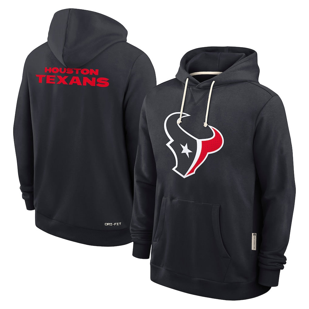 Cooneas H.Texans Navy Sideline Standard Home Dri-FIT Hoodie Blank Player Stitched Jerseys