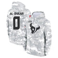 Cooneas H.Texans #0 Azeez Al-Shaair Player Arctic Camo Salute to Service Hoodies Limited Game Stitched Jerseys