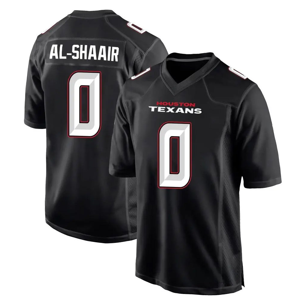 Cooneas H.Texans #0 Azeez Al-Shaair Player Carbon Black Fashion Home Game Stitched Jerseys