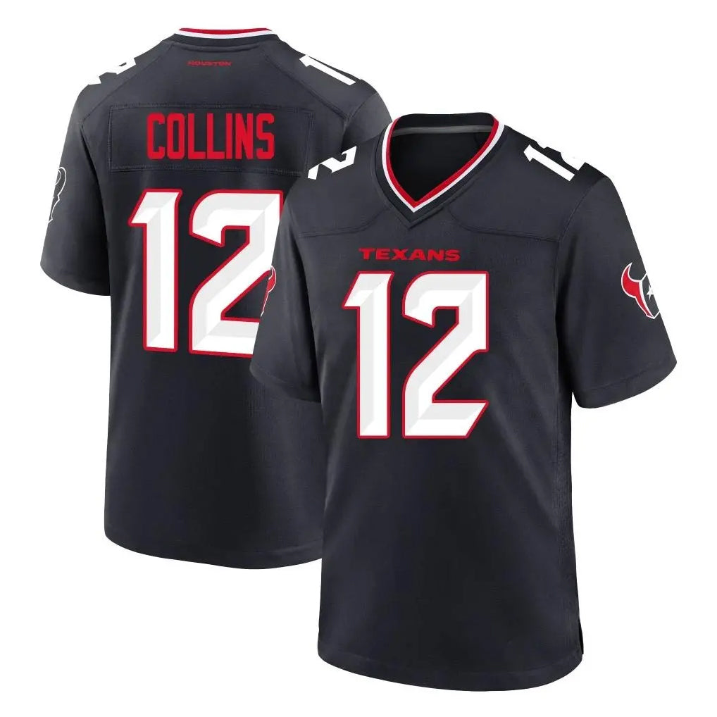 Cooneas H.Texans #12 Nico Collins Player Navy Team Home Game Stitched Jerseys
