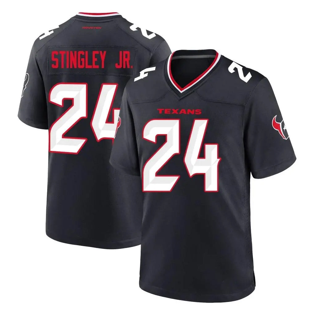 Cooneas H.Texans #24 Derek Stingley Jr. Player Navy Team Home Game Stitched Jerseys