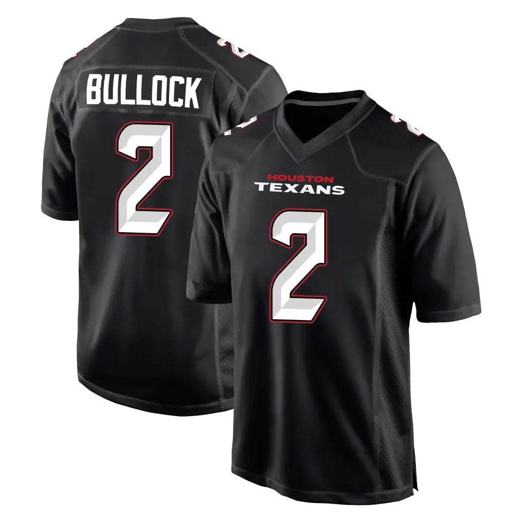 Cooneas H.Texans #2 Calen Bullock Player Carbon Black Fashion Home Game Stitched Jerseys