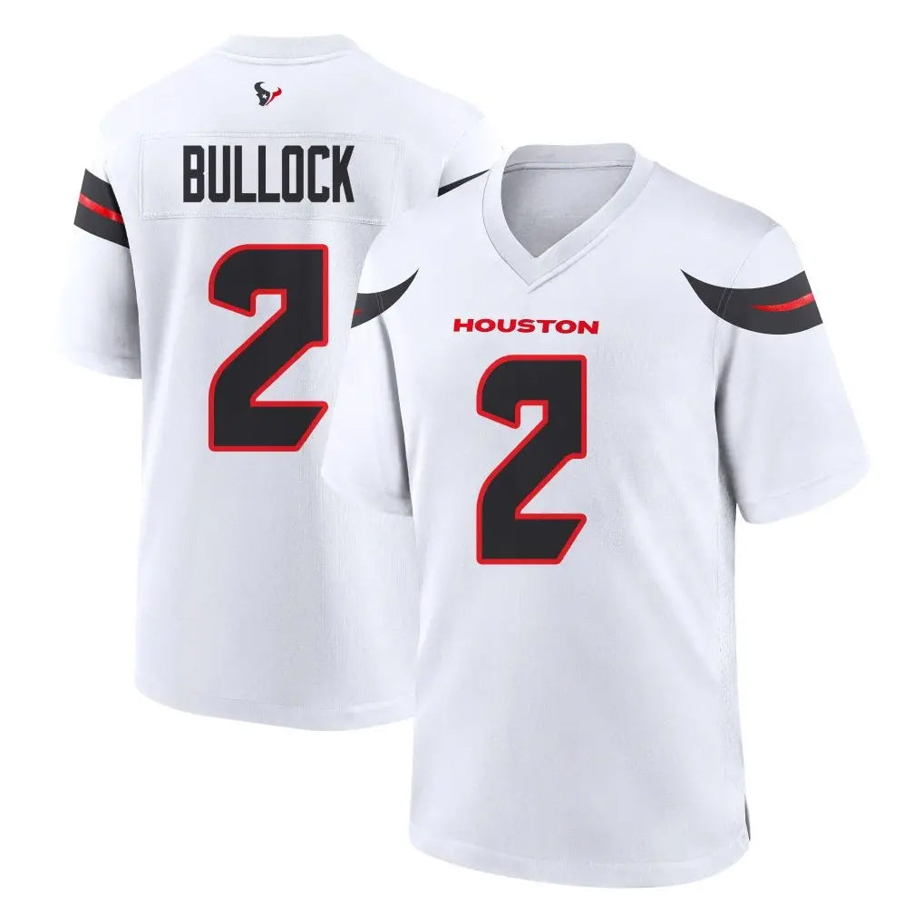 Cooneas H.Texans #2 Calen Bullock Player White Home Game Stitched Jerseys