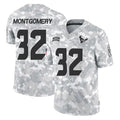 Cooneas H.Texans #32 David Montgomery Player Arctic Camo Salute To Service Limited Game Stitched Jerseys