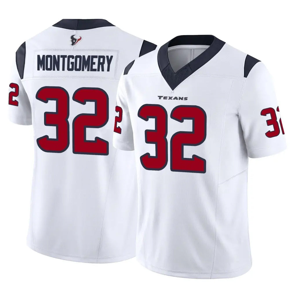 Cooneas H.Texans #32 David Montgomery Player White Limited Vapor F.U.S.E. Home Game Stitched Jerseys