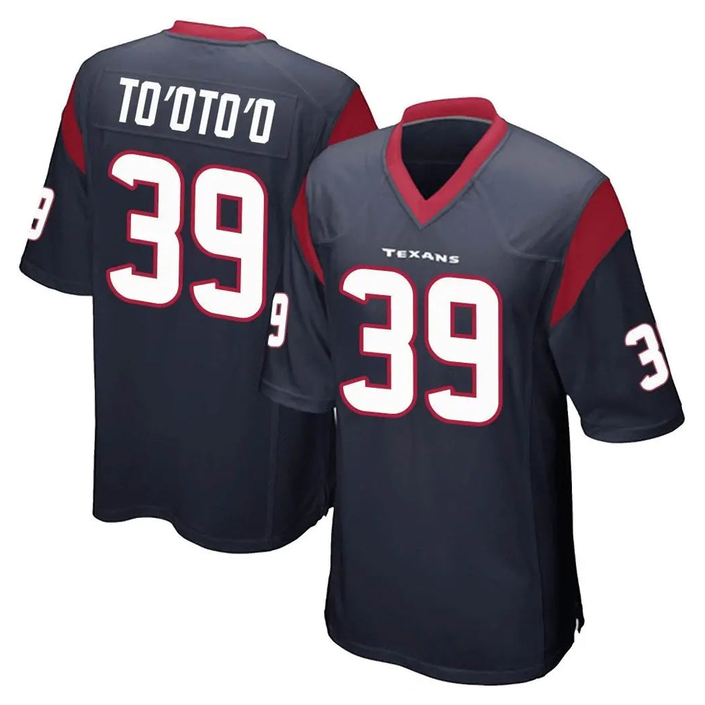 Cooneas H.Texans #39 Henry To'oTo'o Player Navy Home Game Stitched Jerseys