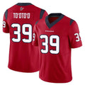 Cooneas H.Texans #39 Henry To'oTo'o Player Red Limited Vapor F.U.S.E. Home Game Stitched Jerseys