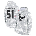 Cooneas H.Texans #51 Will Anderson Jr. Player Arctic Camo Salute to Service Hoodies Limited Game Stitched Jerseys