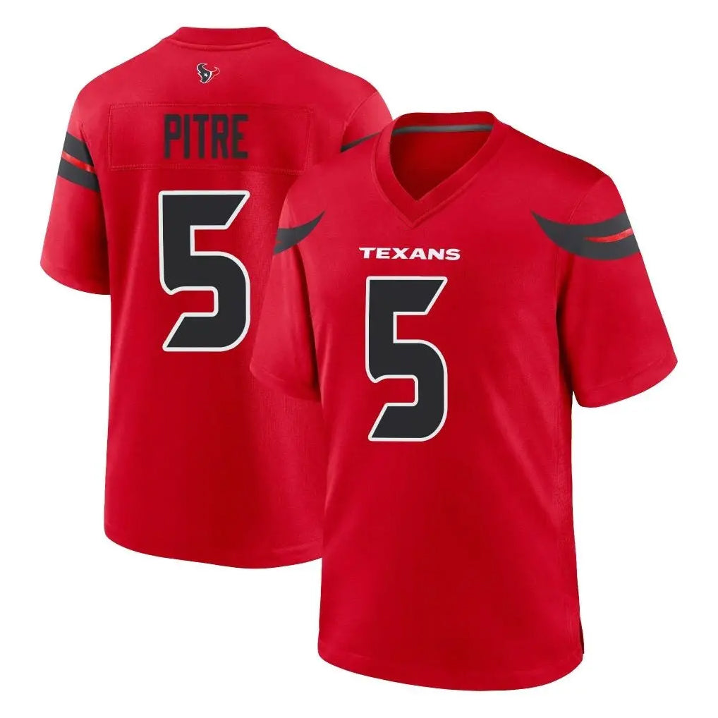 Cooneas H.Texans #5 Jalen Pitre Player Red Alternate Home Game Stitched Jerseys