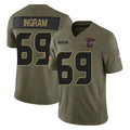 Cooneas H.Texans #69 Ed Ingram Player Olive 2025 Salute To Service Limited Game Stitched Jerseys