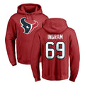 Cooneas H.Texans #69 Ed Ingram Player Red Pro Line Pullover Hoodie Limited Game Stitched Jerseys