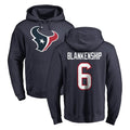 Cooneas H.Texans #6 Reed Blankenship Player Navy Pro Line Pullover Hoodie Limited Game Stitched Jerseys
