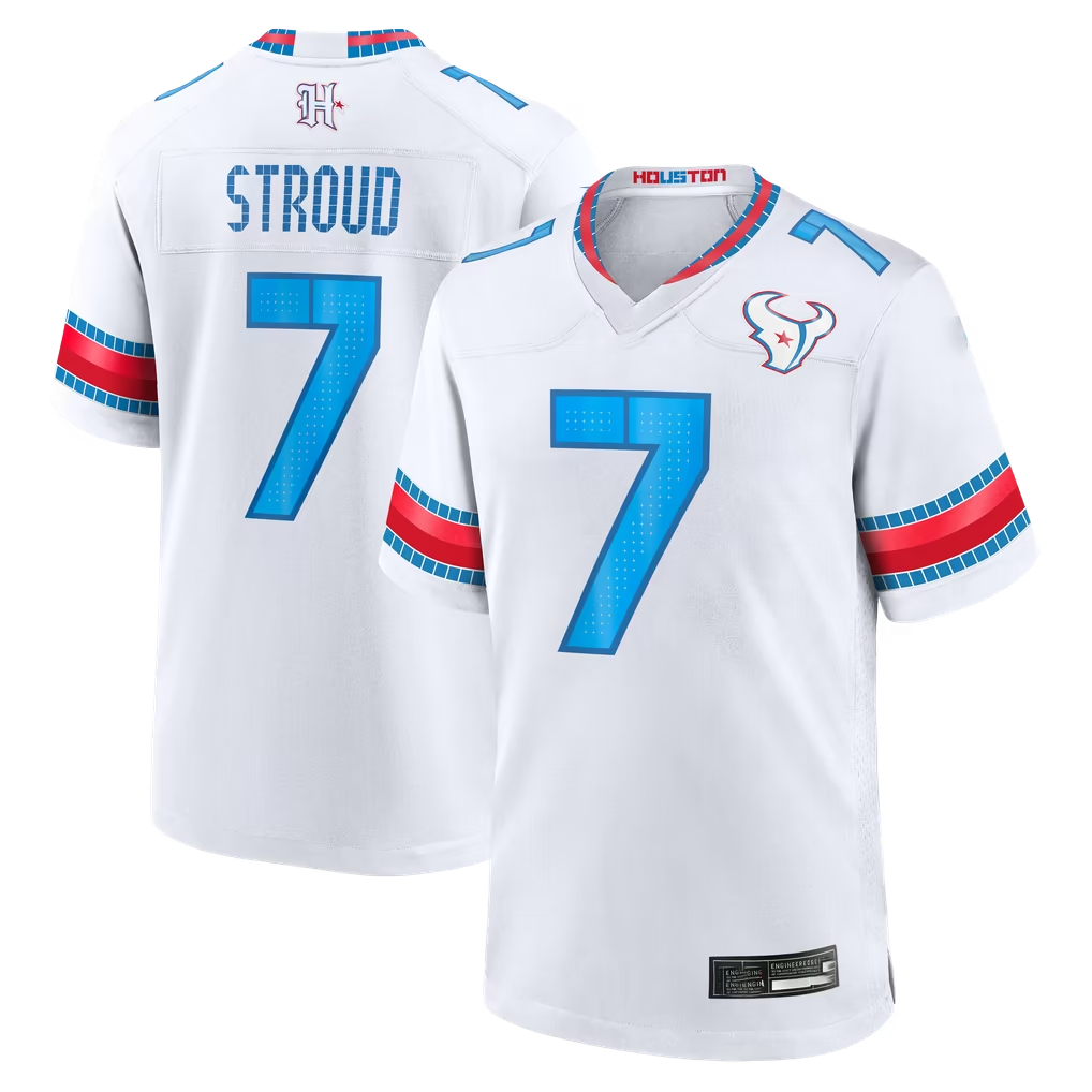 Cooneas H.Texans #7 C.J. Stroud White 2026 Rivalries Collection Game Stitched Jerseys