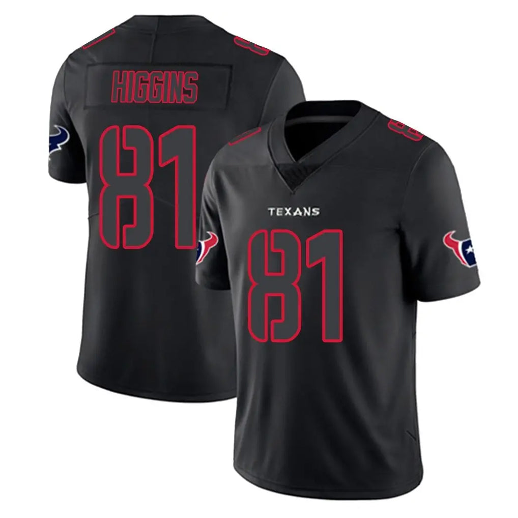 Cooneas H.Texans #81 Jayden Higgins Player Black Impact Limited Game Stitched Jerseys