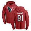 Cooneas H.Texans #81 Jayden Higgins Player Red Pro Line Pullover Hoodie Limited Game Stitched Jerseys