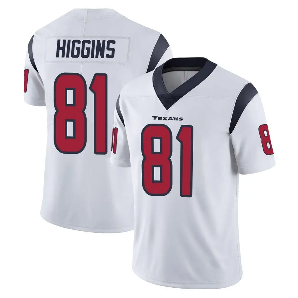 Cooneas H.Texans #81 Jayden Higgins Player White Limited Vapor Untouchable Home Game Stitched Jerseys
