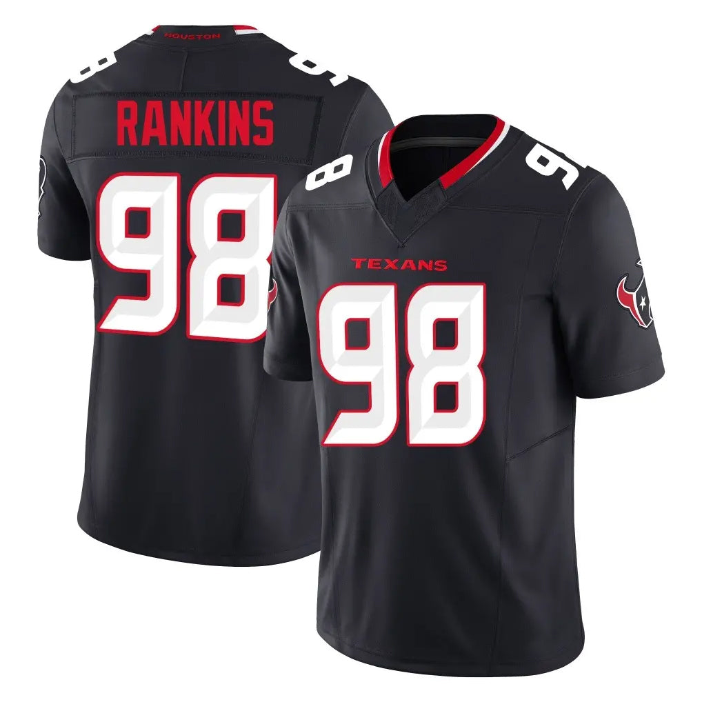 Cooneas H.Texans #98 Sheldon Rankins Player Navy Limited Alternate Vapor F.U.S.E. Home Game Stitched Jerseys