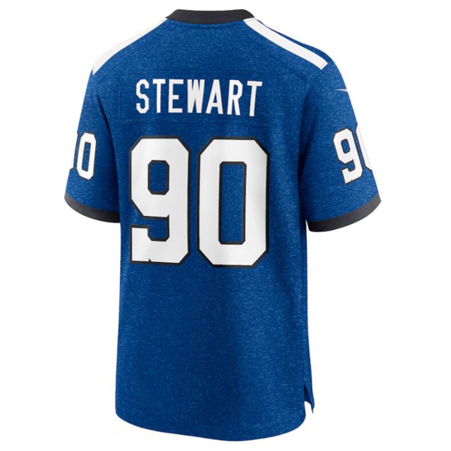 Cooneas IN.Colts #90 Grover Stewart Royal Indiana Nights Alternate Game Jersey American Stitched Football Jerseys