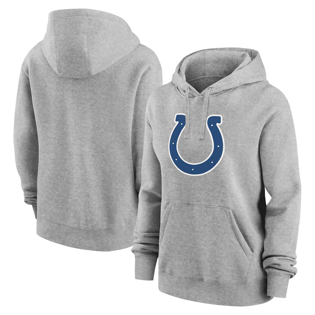 Cooneas IN.Colts Heather Gray Club Fleece Hoodie Limited Blank Player Stitched Jerseys